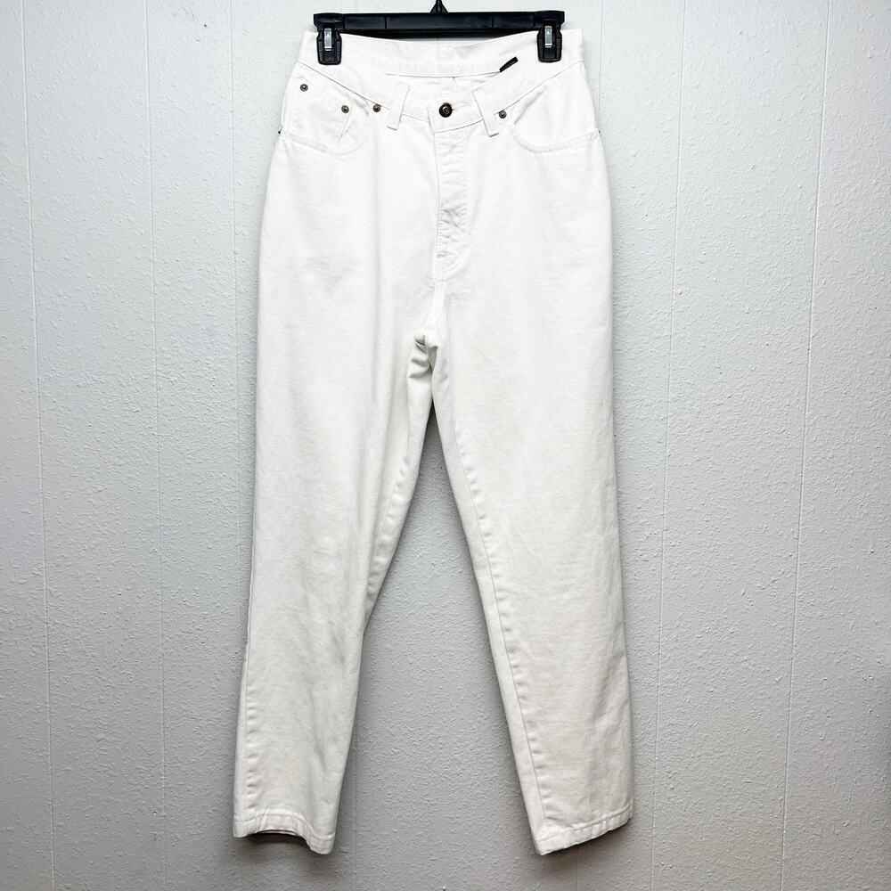 Express Vintage White High Waisted Jeans Womens 12 Cotton Mob Wife Y2K Grunge